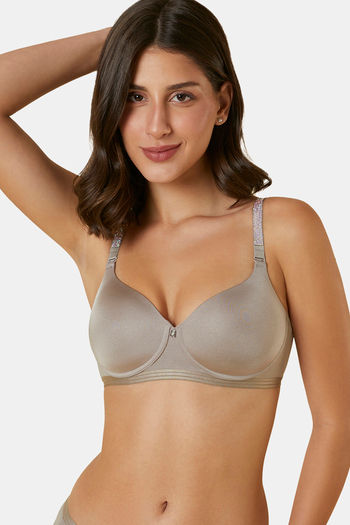 Buy Triumph Padded Non Wired Full Coverage T-Shirt Bra - Coffee Sugar